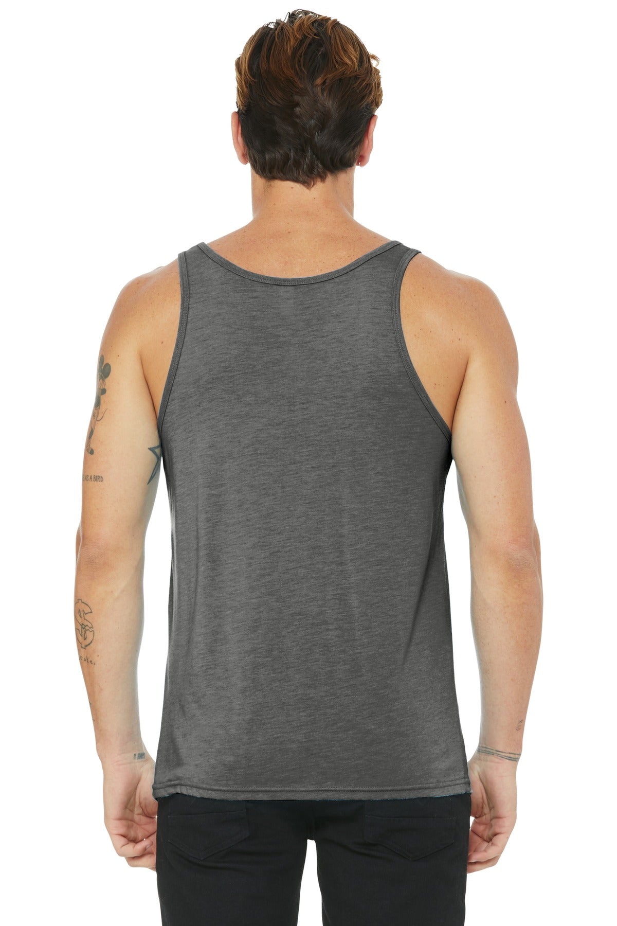Grey TB BELLA+CANVAS Unisex Jersey Tank. BC3480