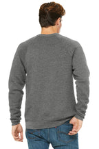 Grey TB BELLA+CANVAS Unisex Sponge Fleece Raglan Sweatshirt. BC3901