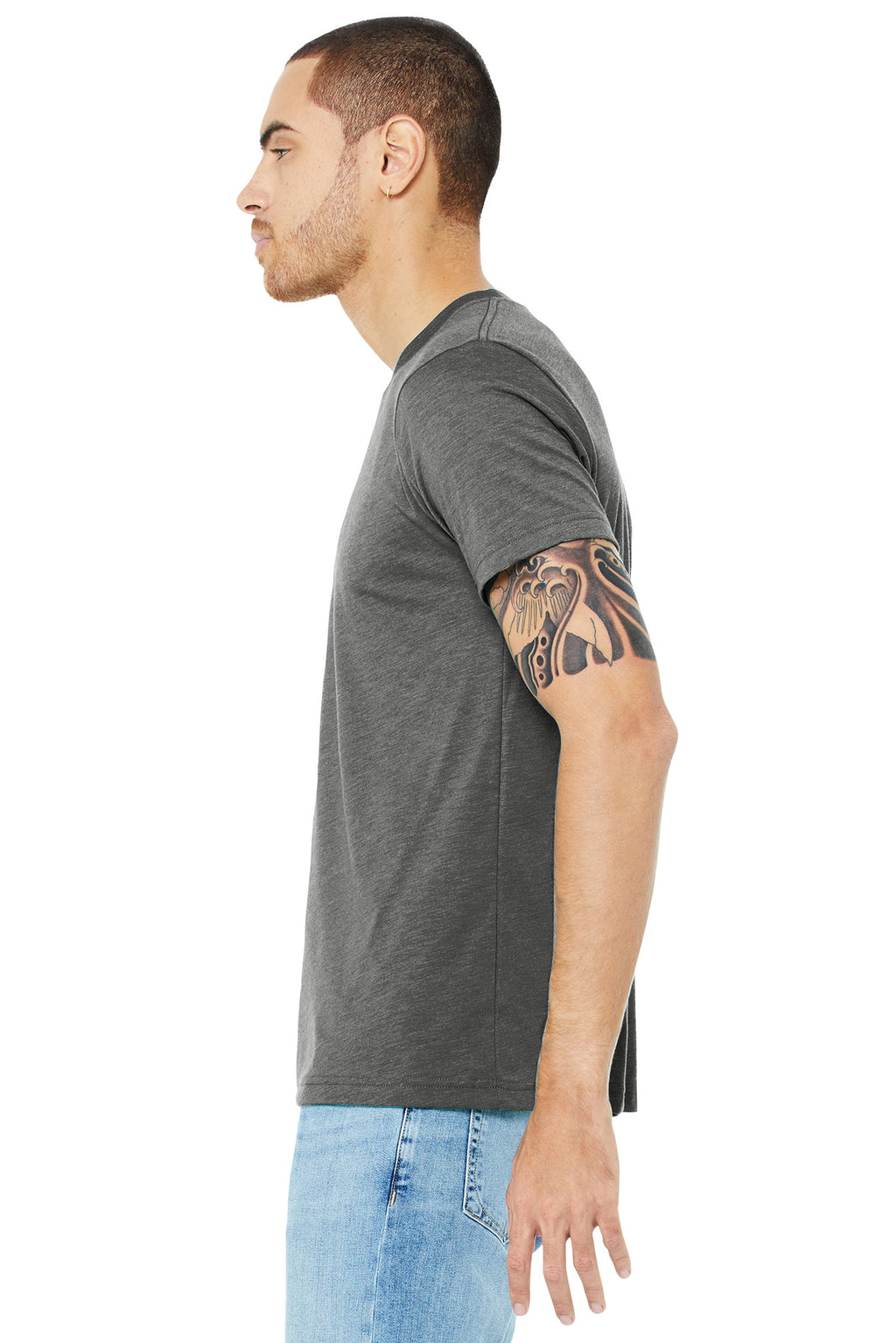 Grey TB BELLA+CANVAS Unisex Triblend Short Sleeve Tee. BC3413