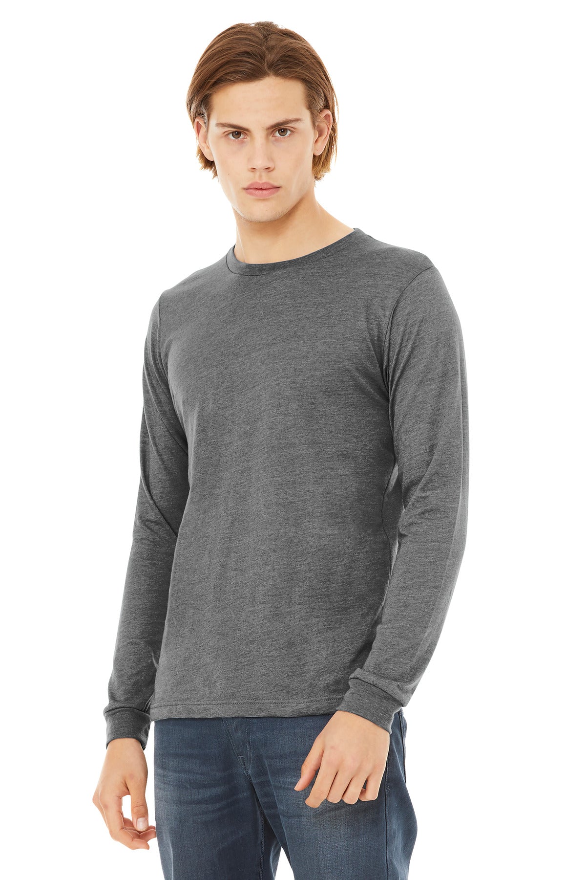 GreyTB BELLA+CANVAS Unisex Triblend Long Sleeve Tee BC3513