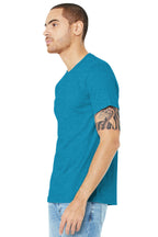Ht Aqua BELLA+CANVAS Unisex Heather CVC Short Sleeve Tee. BC3001CVC