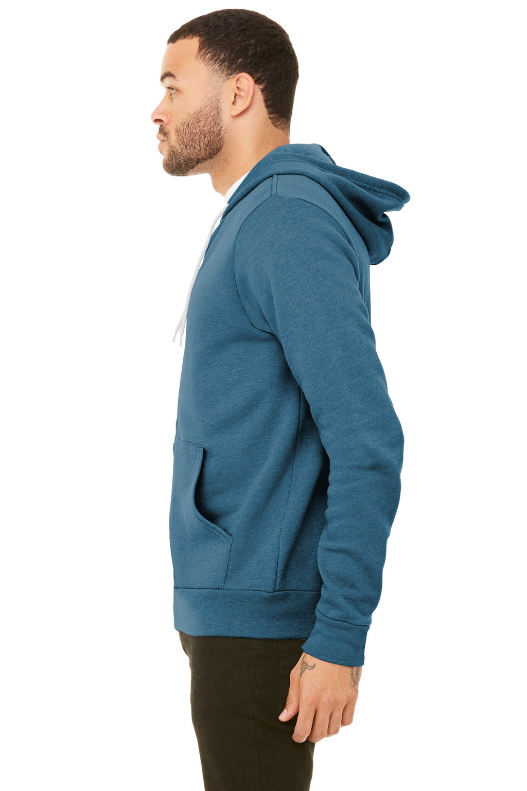 Ht Deep Teal BELLA+CANVAS Unisex Sponge Fleece Pullover Hoodie. BC3719
