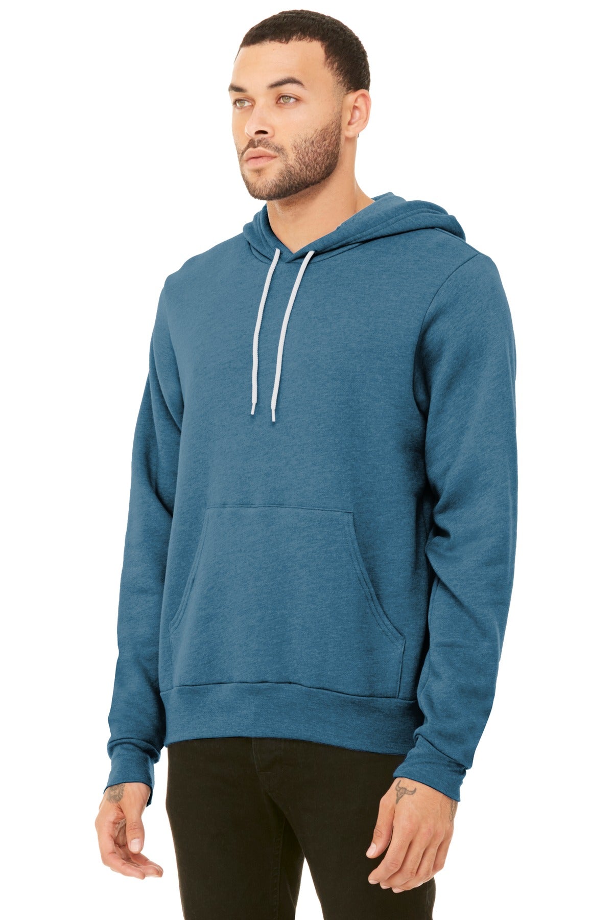 Ht Deep Teal BELLA+CANVAS Unisex Sponge Fleece Pullover Hoodie. BC3719