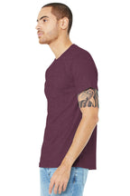 Ht Maroon BELLA+CANVAS Unisex Heather CVC Short Sleeve Tee. BC3001CVC