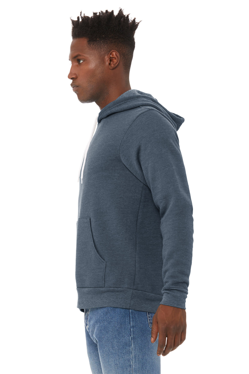 Ht Navy BELLA+CANVAS Unisex Sponge Fleece Pullover Hoodie. BC3719