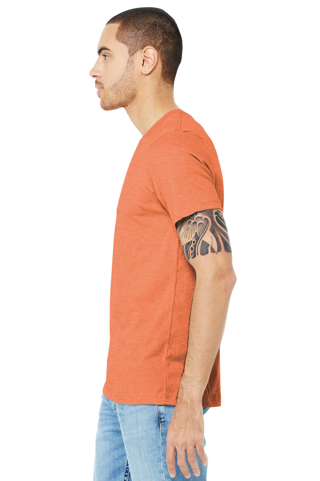 Ht Orange BELLA+CANVAS Unisex Heather CVC Short Sleeve Tee. BC3001CVC