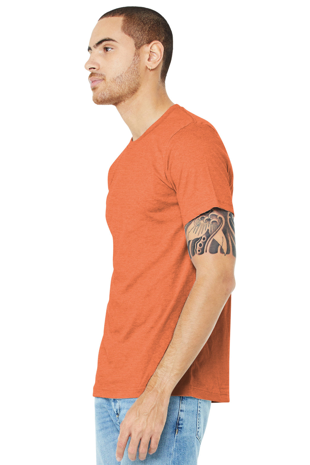 Ht Orange BELLA+CANVAS Unisex Heather CVC Short Sleeve Tee. BC3001CVC