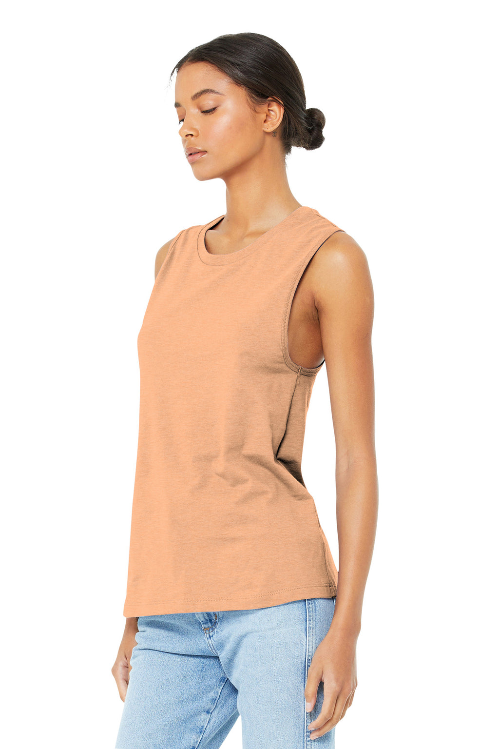 Ht Peach BELLA+CANVAS Women's Jersey Muscle Tank. BC6003