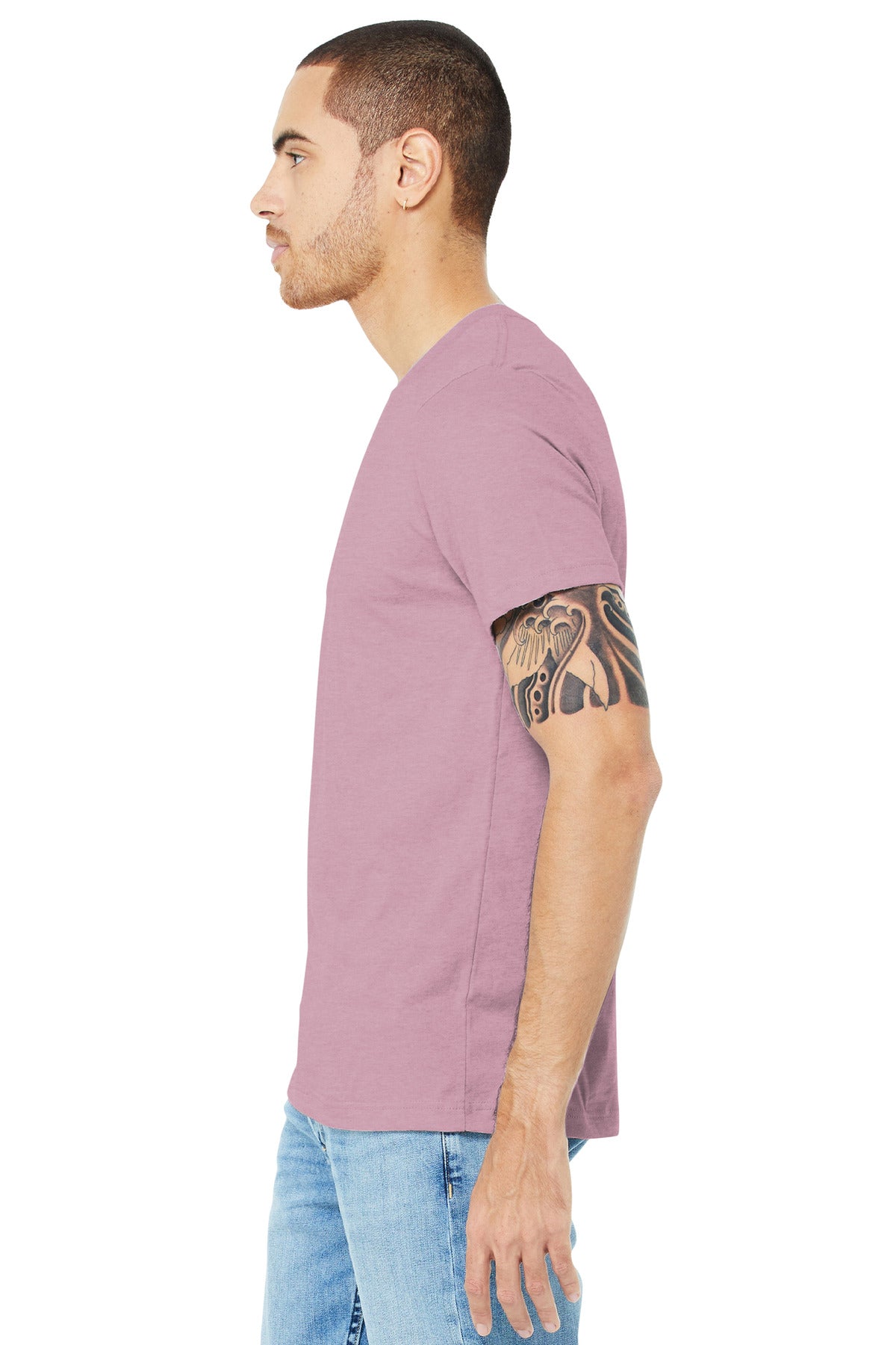 Ht Prm Lilac BELLA+CANVAS Unisex Heather CVC Short Sleeve Tee. BC3001CVC