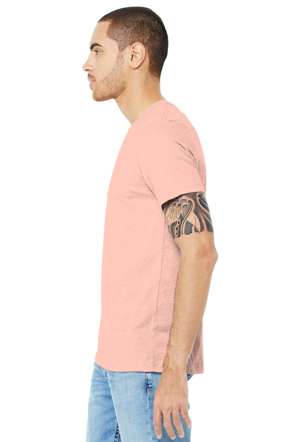 Ht Prm Peach BELLA+CANVAS Unisex Heather CVC Short Sleeve Tee. BC3001CVC