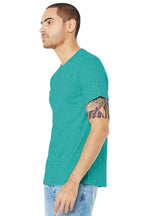 Ht Sea Green BELLA+CANVAS Unisex Heather CVC Short Sleeve Tee. BC3001CVC