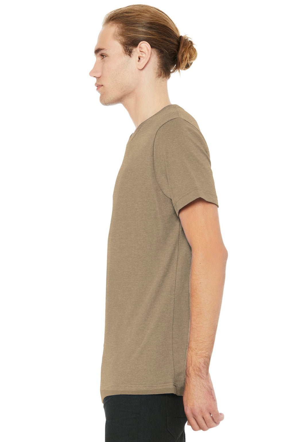 Ht Tan BELLA+CANVAS Unisex Heather CVC Short Sleeve Tee. BC3001CVC