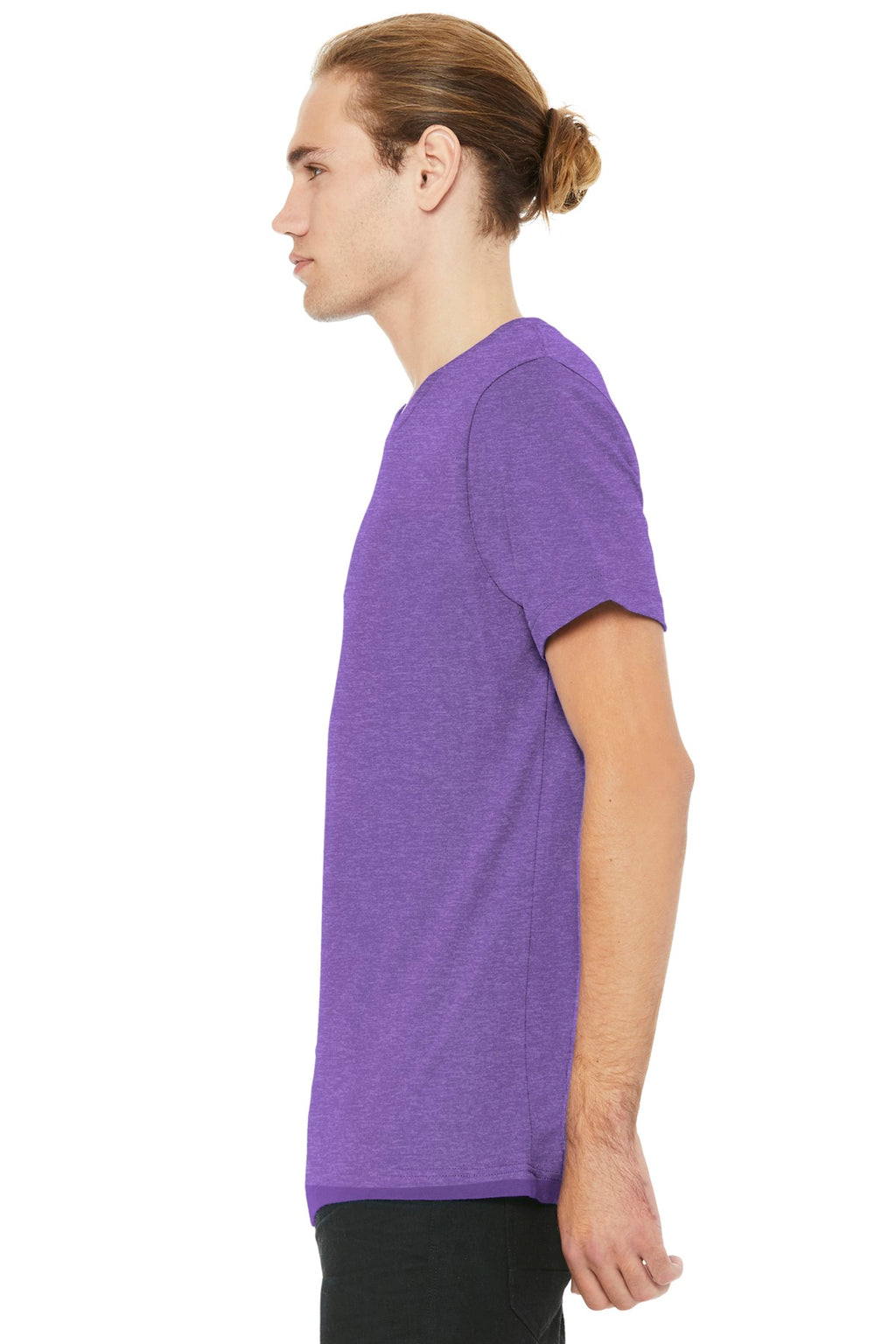 Ht Team Purple BELLA+CANVAS Unisex Heather CVC Short Sleeve Tee. BC3001CVC