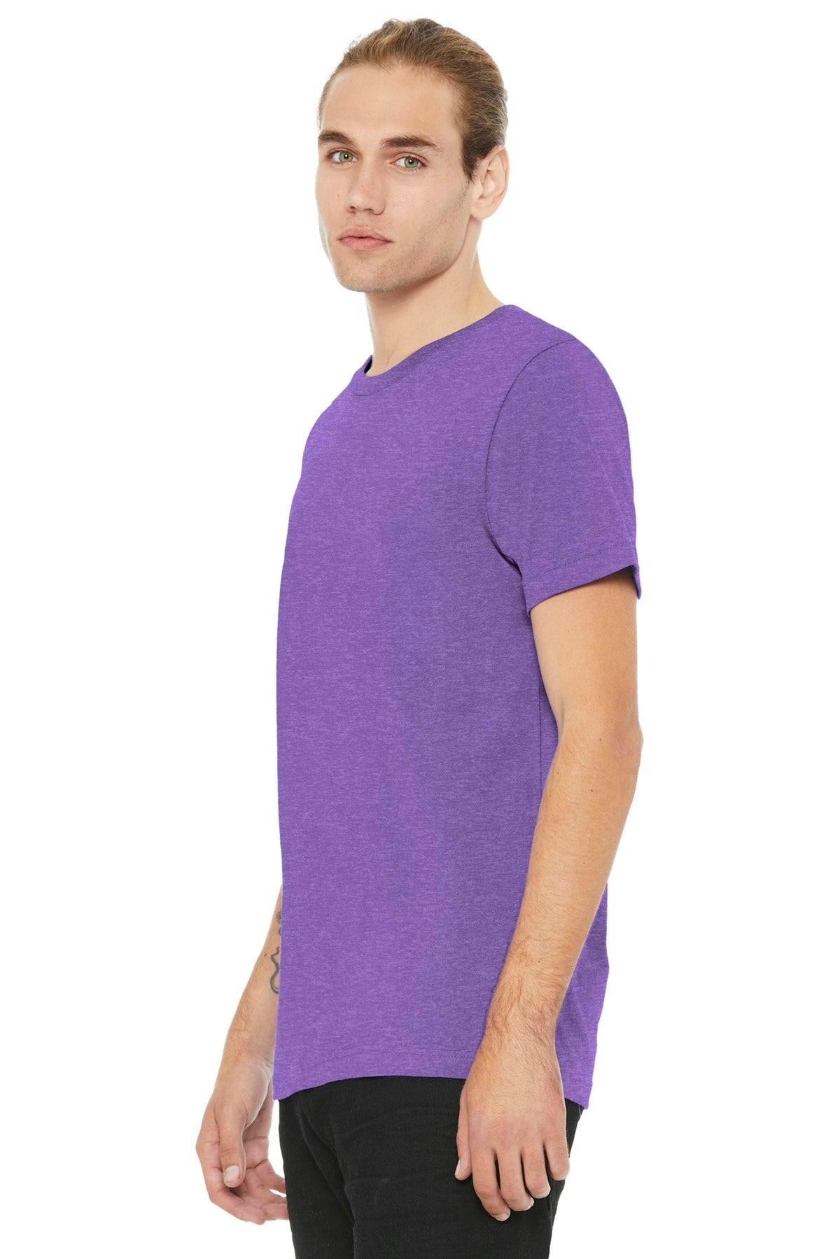 Ht Team Purple BELLA+CANVAS Unisex Heather CVC Short Sleeve Tee. BC3001CVC