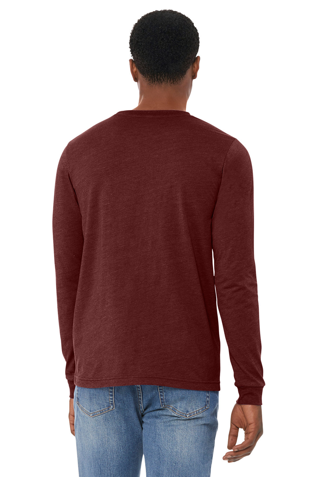 HtCardinal BELLA+CANVAS Unisex Heather CVC Long Sleeve Tee BC3501CVC