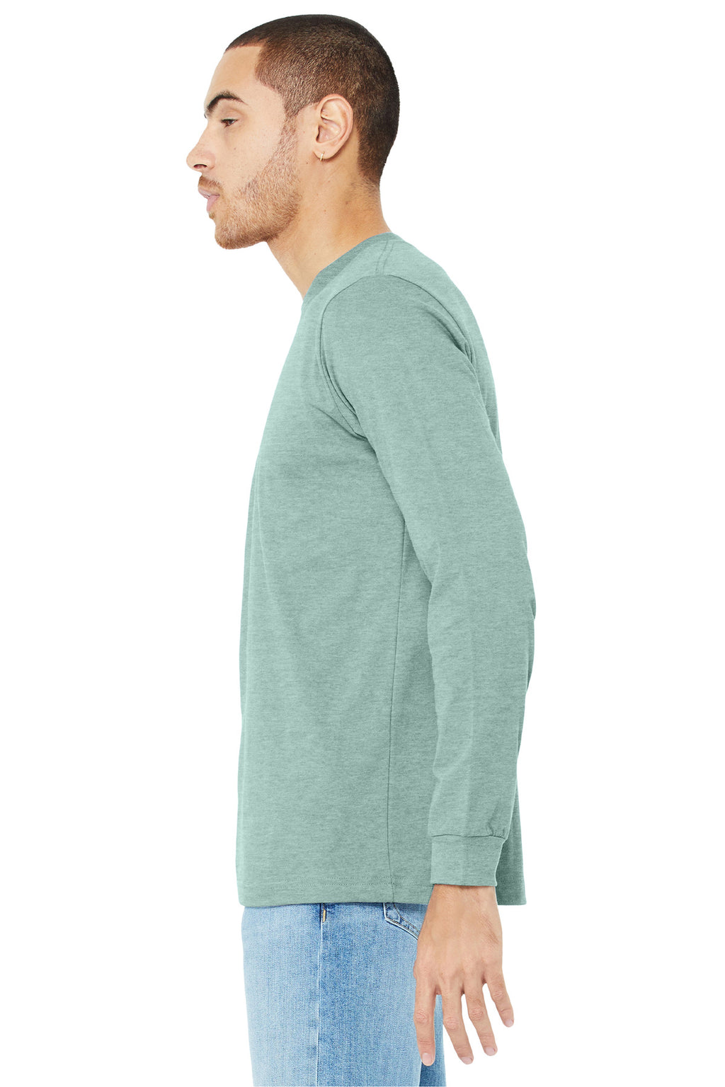 HtDustyBl BELLA+CANVAS Unisex Heather CVC Long Sleeve Tee BC3501CVC