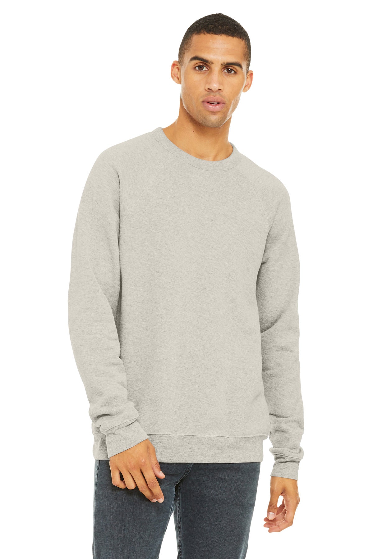HthrDust BELLA+CANVAS Unisex Sponge Fleece Raglan Sweatshirt. BC3901