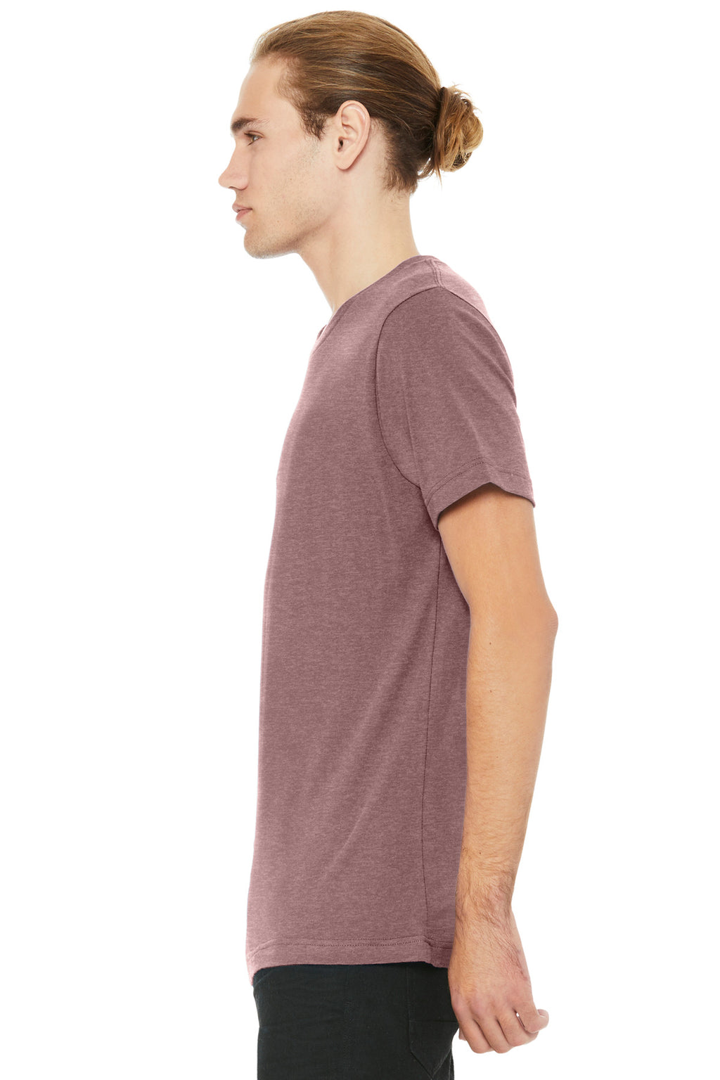 HthrMauve BELLA+CANVAS Unisex Heather CVC V-Neck Tee BC3005CVC