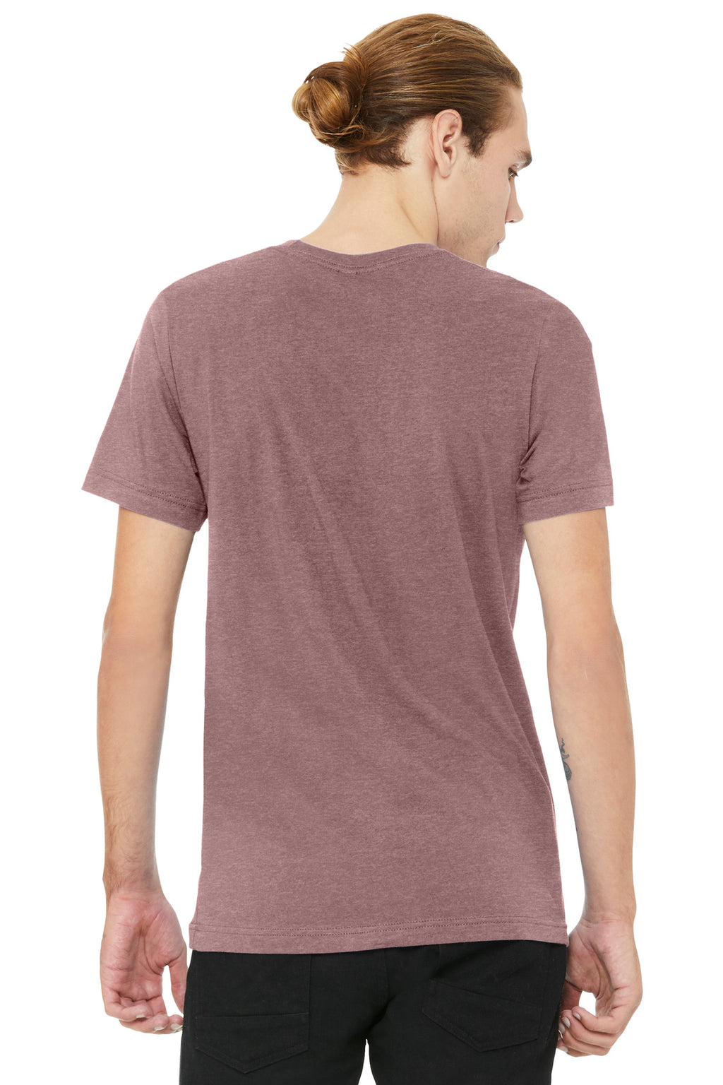 HthrMauve BELLA+CANVAS Unisex Heather CVC V-Neck Tee BC3005CVC