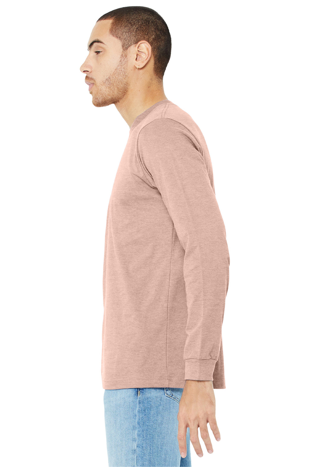 HthrPeach BELLA+CANVAS Unisex Heather CVC Long Sleeve Tee BC3501CVC