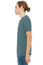 HthrSlate BELLA+CANVAS Unisex Heather CVC V-Neck Tee BC3005CVC