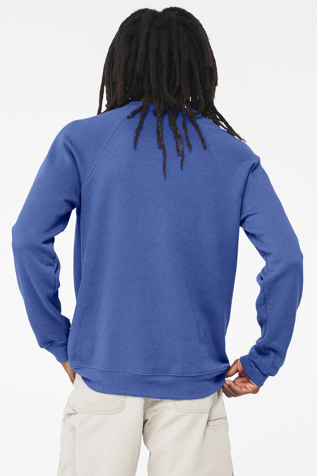 HthrTRRoy BELLA+CANVAS Unisex Sponge Fleece Raglan Sweatshirt. BC3901