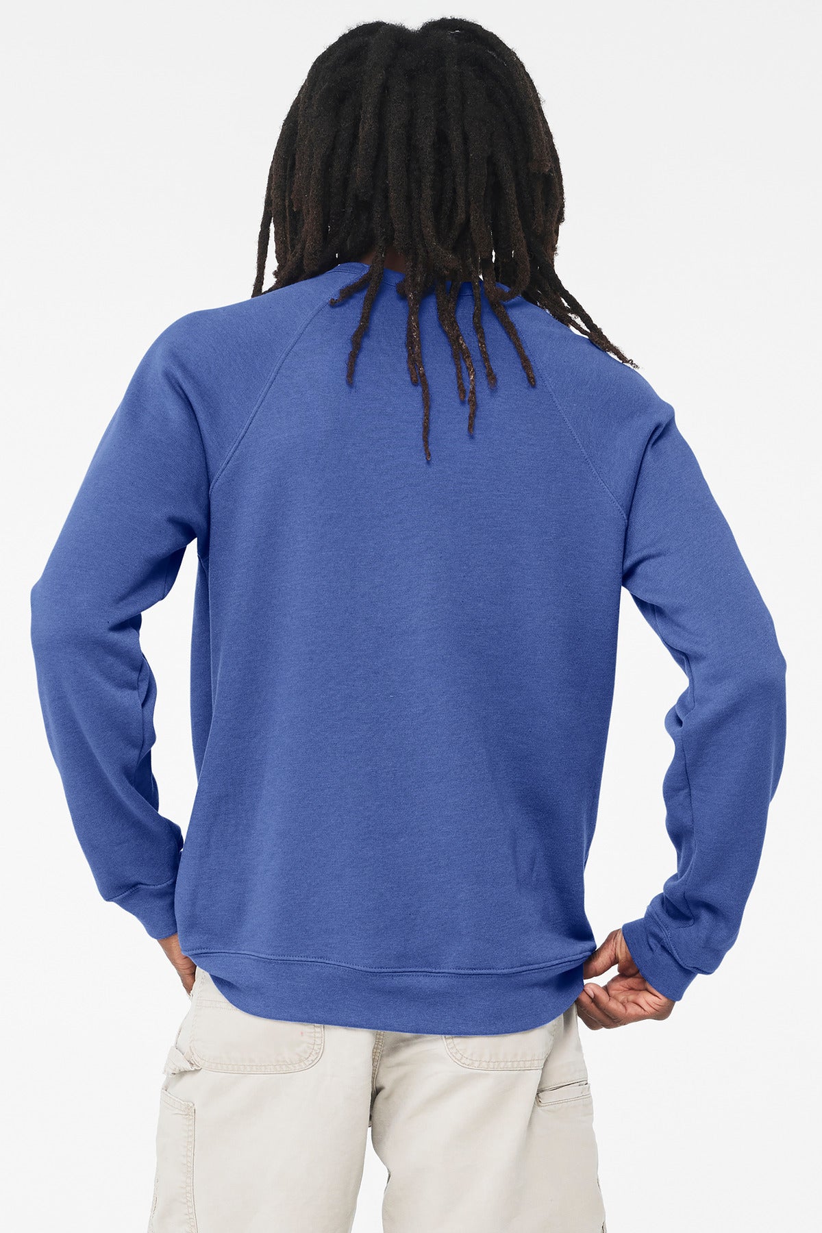 HthrTRRoy BELLA+CANVAS Unisex Sponge Fleece Raglan Sweatshirt. BC3901