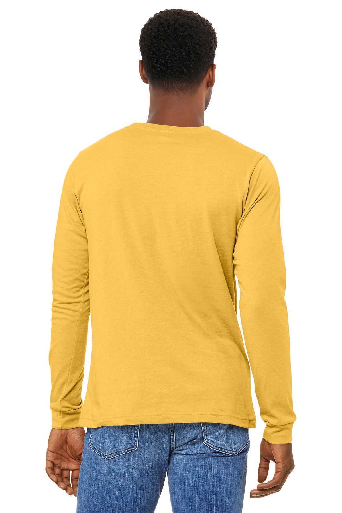 HthYlwGold BELLA+CANVAS Unisex Heather CVC Long Sleeve Tee BC3501CVC