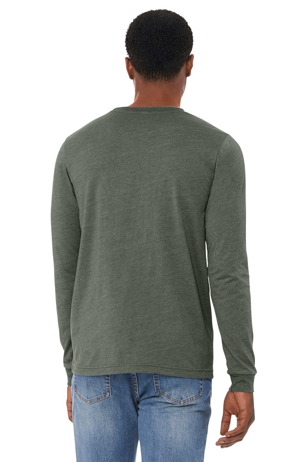 HtMltGrn BELLA+CANVAS Unisex Heather CVC Long Sleeve Tee BC3501CVC