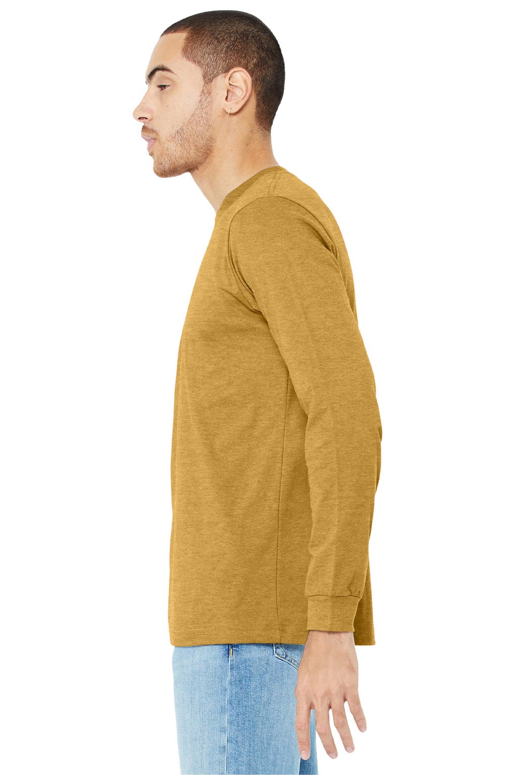 HtMustard BELLA+CANVAS Unisex Heather CVC Long Sleeve Tee BC3501CVC