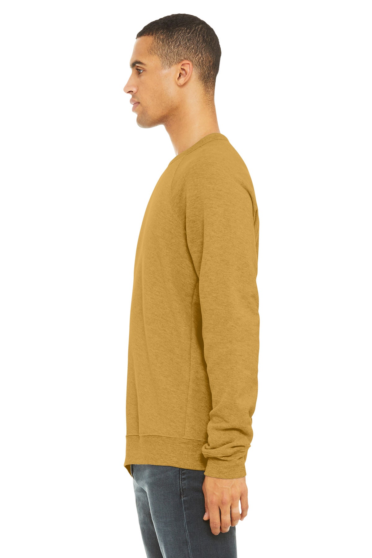 HtMustard BELLA+CANVAS Unisex Sponge Fleece Raglan Sweatshirt. BC3901