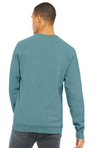 HtrBluLagn BELLA+CANVAS Unisex Sponge Fleece Raglan Sweatshirt. BC3901