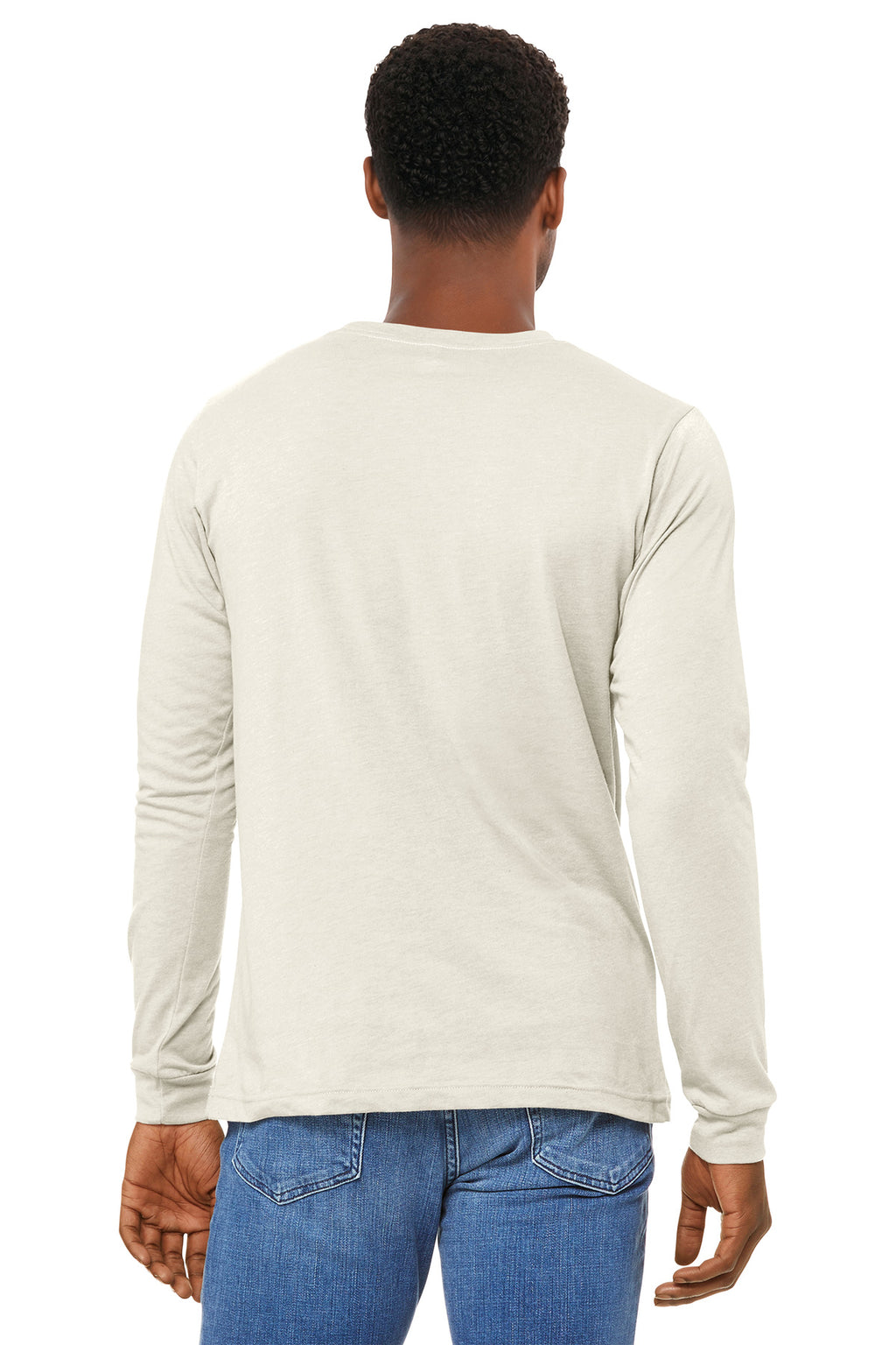 HtrNatural BELLA+CANVAS Unisex Heather CVC Long Sleeve Tee BC3501CVC