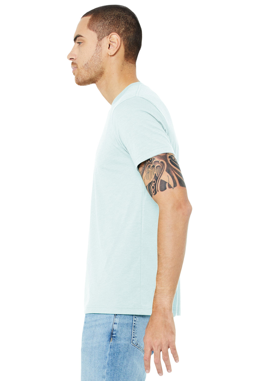 Ice Blue TB BELLA+CANVAS Unisex Triblend Short Sleeve Tee. BC3413
