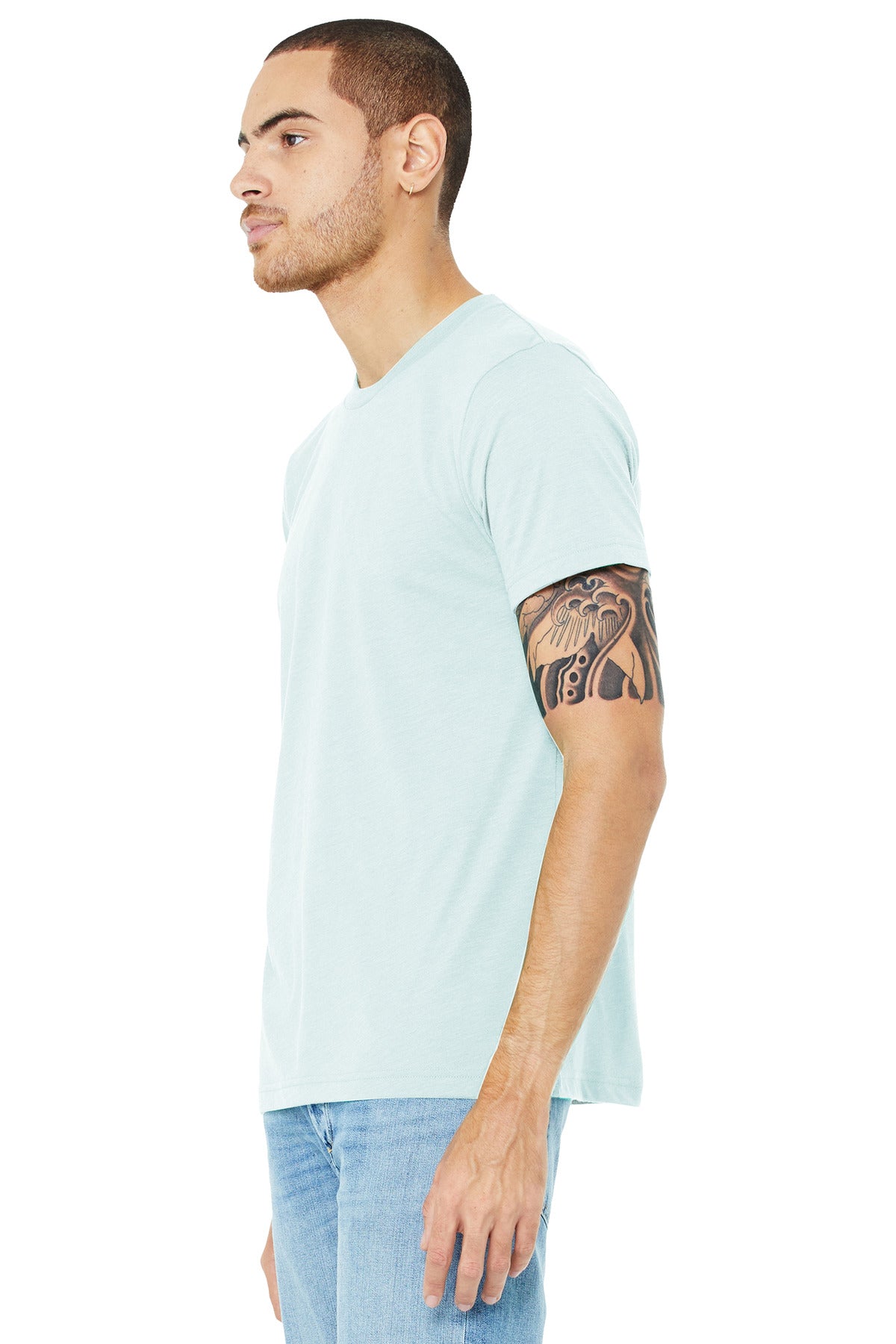 Ice Blue TB BELLA+CANVAS Unisex Triblend Short Sleeve Tee. BC3413
