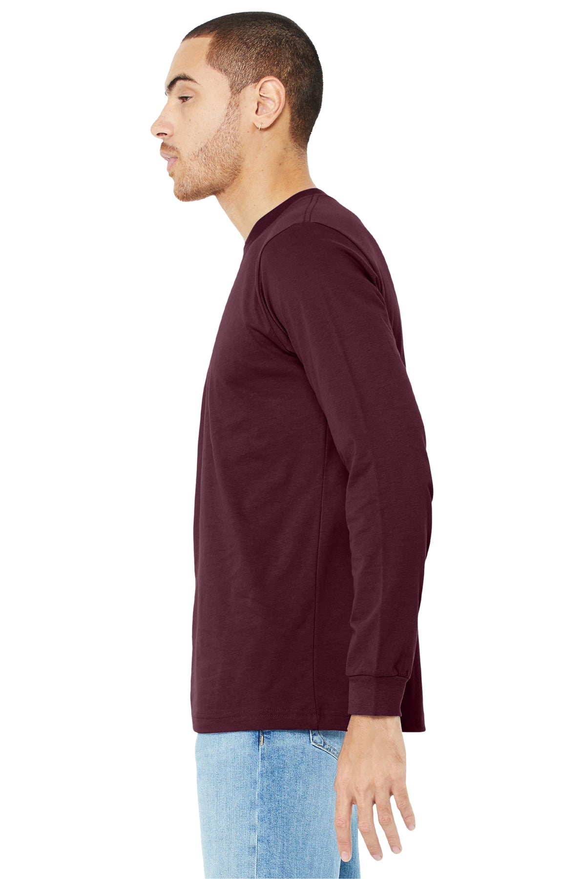 Maroon BELLA+CANVAS Unisex Jersey Long Sleeve Tee. BC3501