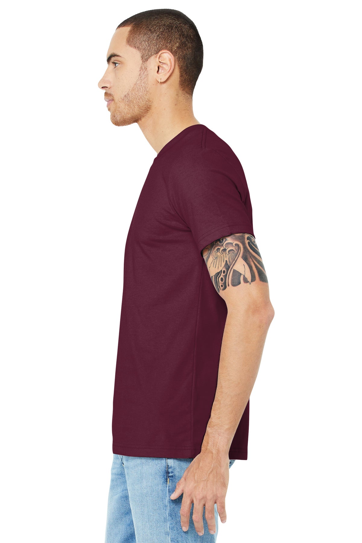 Maroon BELLA+CANVAS Unisex Jersey Short Sleeve Tee. BC3001