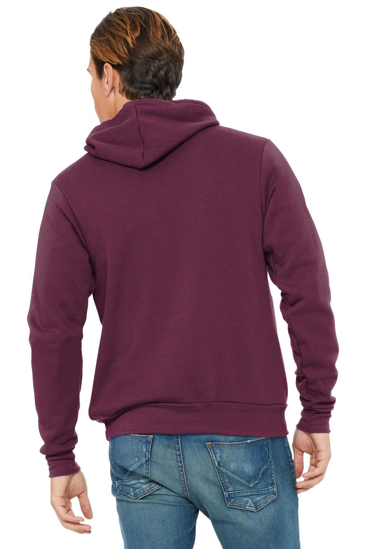 Maroon BELLA+CANVAS Unisex Sponge Fleece Pullover Hoodie. BC3719