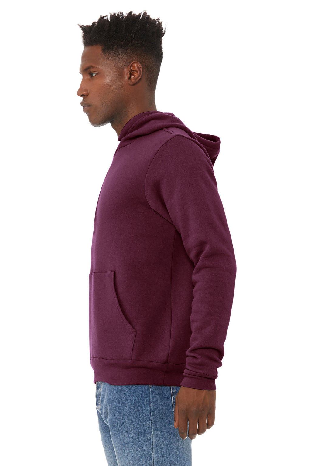 Maroon BELLA+CANVAS Unisex Sponge Fleece Pullover Hoodie. BC3719