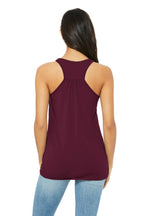 Maroon BELLA+CANVAS Women's Flowy Racerback Tank. BC8800