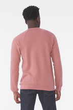 Mauve BELLA+CANVAS Unisex Sponge Fleece Raglan Sweatshirt. BC3901