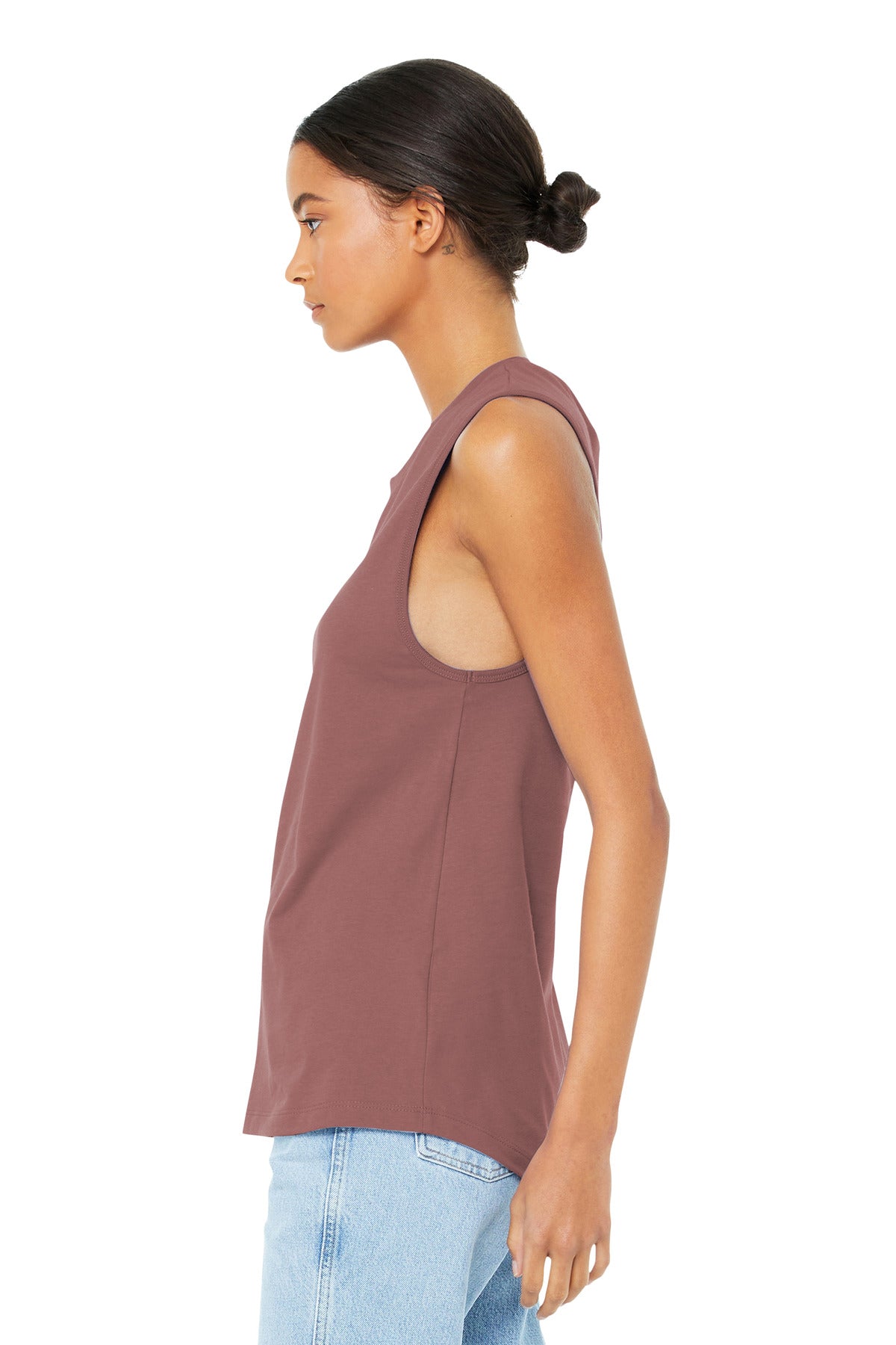 Mauve BELLA+CANVAS Women's Jersey Muscle Tank. BC6003