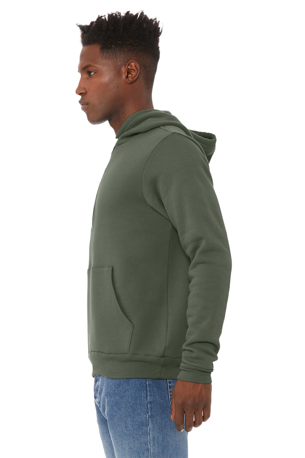 MilGreen BELLA+CANVAS Unisex Sponge Fleece Pullover Hoodie. BC3719