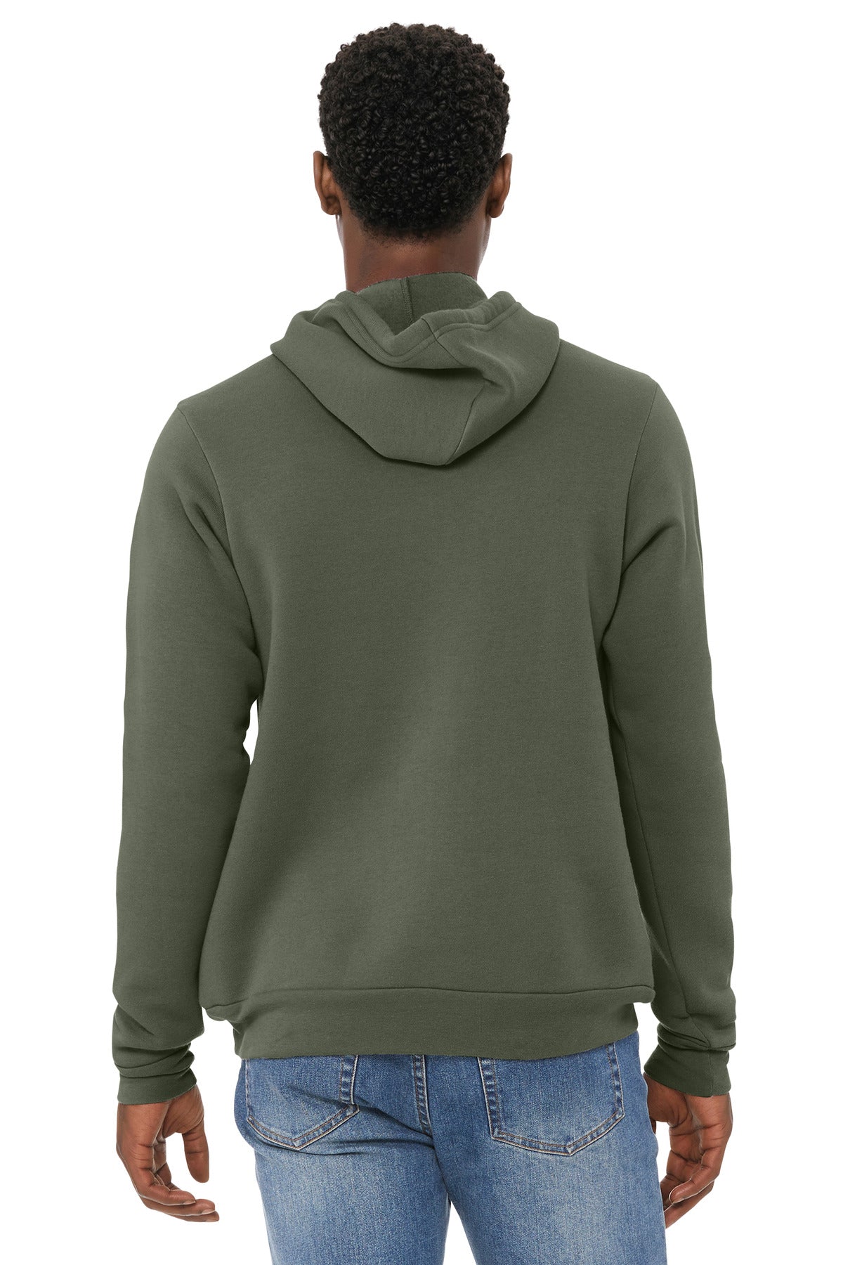 MilGreen BELLA+CANVAS Unisex Sponge Fleece Pullover Hoodie. BC3719