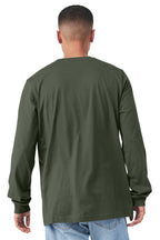 Military Green BELLA+CANVAS Unisex Jersey Long Sleeve Tee. BC3501