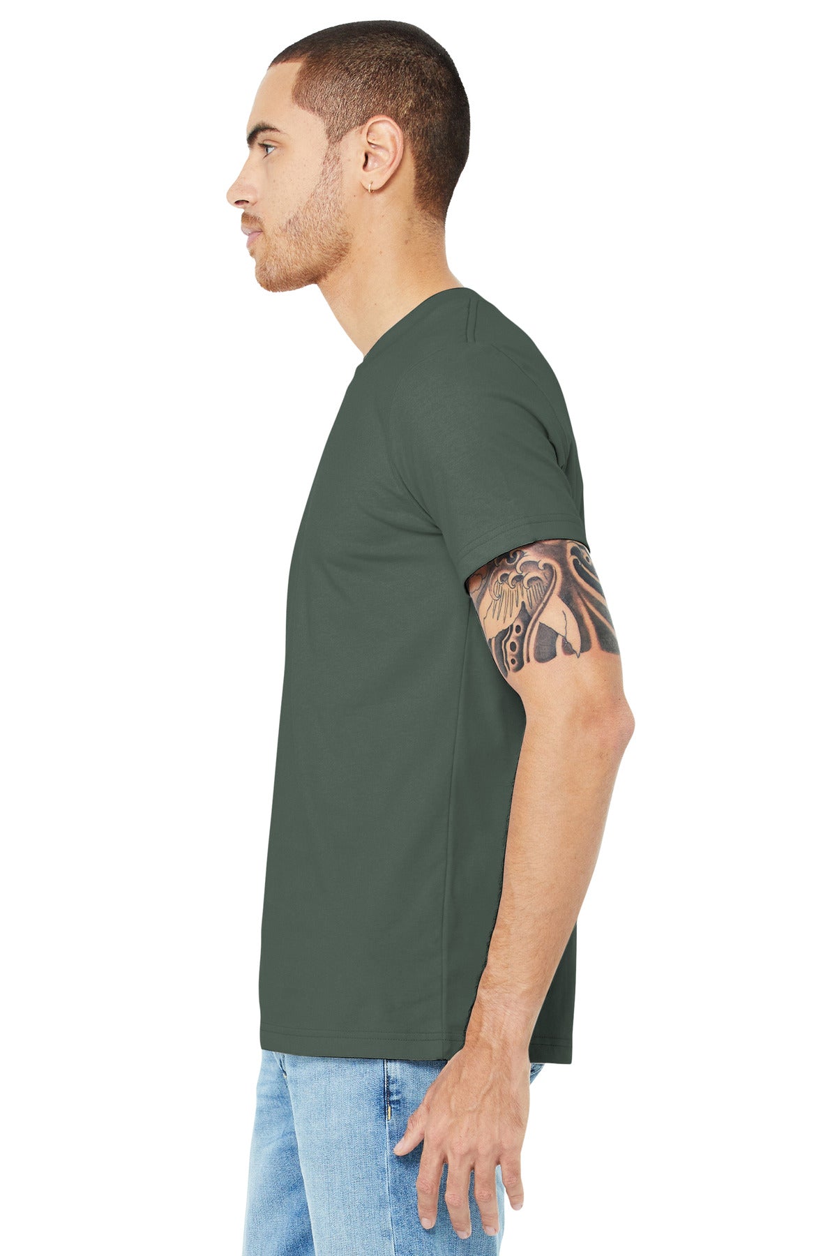 Military Green BELLA+CANVAS Unisex Jersey Short Sleeve Tee. BC3001