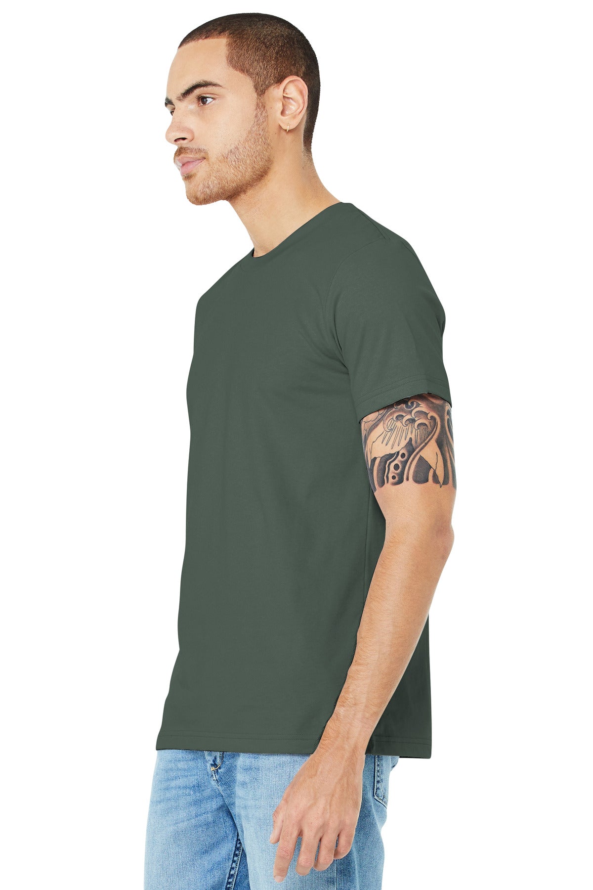 Military Green BELLA+CANVAS Unisex Jersey Short Sleeve Tee. BC3001