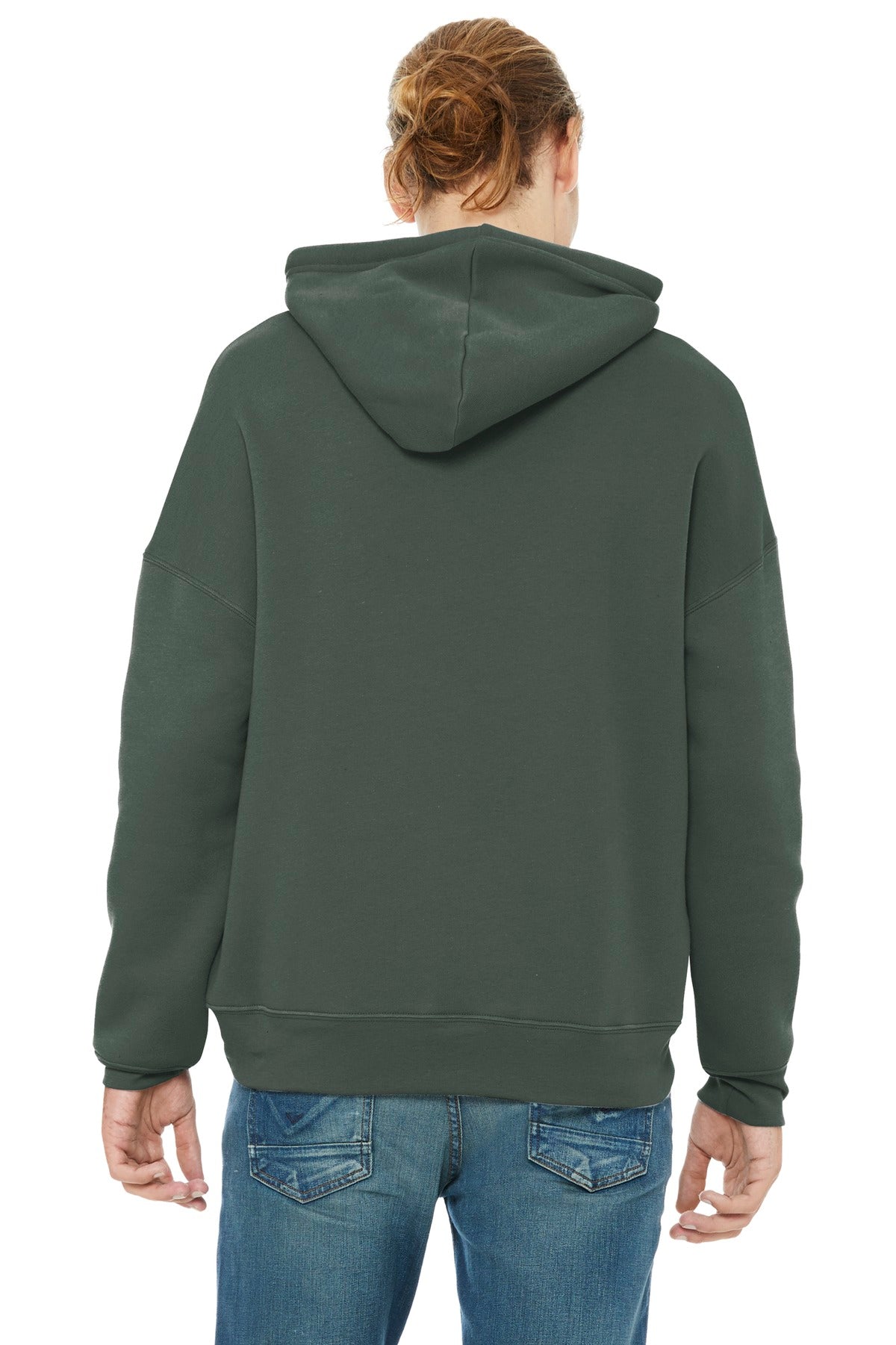 Military Green BELLA+CANVAS Unisex Sponge Fleece Pullover DTM Hoodie. BC3729