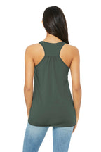 Military Green BELLA+CANVAS Women's Flowy Racerback Tank. BC8800