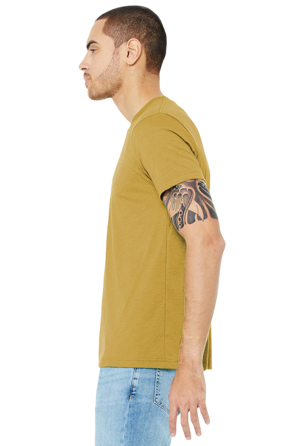 Mustard Tb BELLA+CANVAS Unisex Triblend Short Sleeve Tee. BC3413